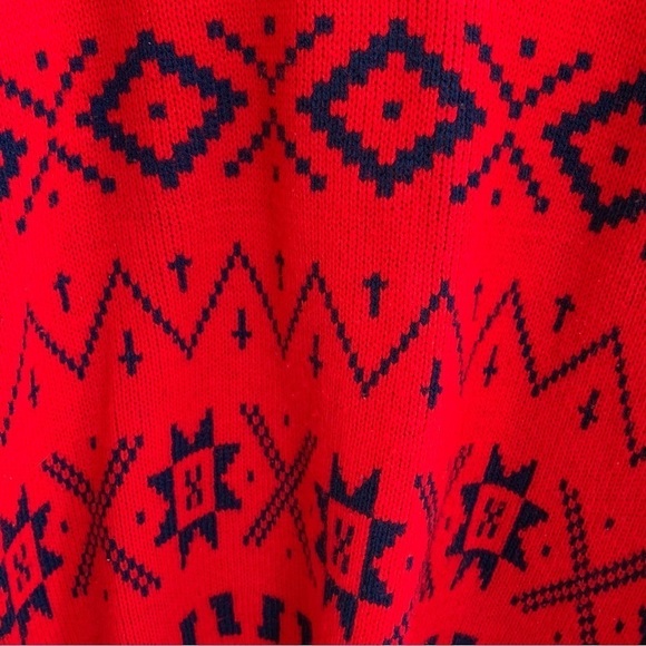 Vintage 80s 90s Geometric Crewneck Sweater Knit Size XL - Picture 3 of 7